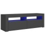 TV cabinet with LED lights gray 120x35x40 cm by vidaXL, TV Furniture - Ref: Foro24-804312, Price: 91,99 €, Discount: %