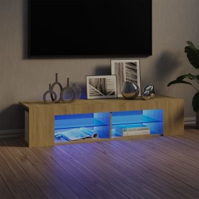 TV stand with LED lights Sonoma oak 135x39x30 cm by vidaXL, TV Furniture - Ref: Foro24-804232, Price: 60,92 €, Discount: %