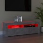 TV stand with LED lights in concrete gray, 120x35x40 cm by vidaXL, TV Furniture - Ref: Foro24-804314, Price: 78,06 €, Discoun...