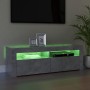 TV stand with LED lights in concrete gray, 120x35x40 cm by vidaXL, TV Furniture - Ref: Foro24-804314, Price: 78,06 €, Discoun...