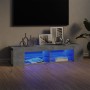 Mueble de TV con luces LED gris hormigón 135x39x30 cm de vidaXL, Muebles TV - Ref: Foro24-804233, Precio: 65,72 €, Descuento: %