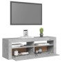 TV stand with LED lights in concrete gray, 120x35x40 cm by vidaXL, TV Furniture - Ref: Foro24-804314, Price: 78,06 €, Discoun...