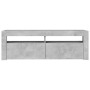 TV stand with LED lights in concrete gray, 120x35x40 cm by vidaXL, TV Furniture - Ref: Foro24-804314, Price: 78,06 €, Discoun...