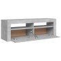 TV stand with LED lights in concrete gray, 120x35x40 cm by vidaXL, TV Furniture - Ref: Foro24-804314, Price: 78,06 €, Discoun...