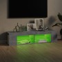 Mueble de TV con luces LED gris hormigón 135x39x30 cm de vidaXL, Muebles TV - Ref: Foro24-804233, Precio: 65,72 €, Descuento: %