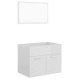 Set muebles de baño 2 piezas madera contrachapada blanco brillo de vidaXL, Muebles de baño - Ref: Foro24-804788, Precio: 64,6...