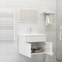 2-piece glossy white plywood bathroom furniture set by vidaXL, Bathroom furniture - Ref: Foro24-804788, Price: 64,64 €, Disco...