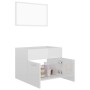 Set muebles de baño 2 piezas madera contrachapada blanco brillo de vidaXL, Muebles de baño - Ref: Foro24-804788, Precio: 64,6...