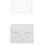 Set muebles de baño 2 piezas madera contrachapada blanco brillo de vidaXL, Muebles de baño - Ref: Foro24-804788, Precio: 64,6...