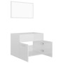 Set muebles de baño 2 piezas madera contrachapada blanco brillo de vidaXL, Muebles de baño - Ref: Foro24-804788, Precio: 64,6...