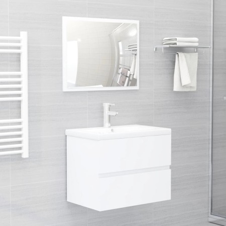 White plywood 2-piece bathroom furniture set by vidaXL, Bathroom furniture - Ref: Foro24-804872, Price: 58,44 €, Discount: %