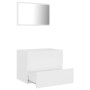 White plywood 2-piece bathroom furniture set by vidaXL, Bathroom furniture - Ref: Foro24-804872, Price: 58,44 €, Discount: %