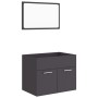 Set de muebles de baño 2 piezas madera contrachapada gris de vidaXL, Muebles de baño - Ref: Foro24-804784, Precio: 63,27 €, D...