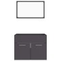 Set de muebles de baño 2 piezas madera contrachapada gris de vidaXL, Muebles de baño - Ref: Foro24-804784, Precio: 63,10 €, D...