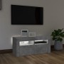 TV stand with LED lights in concrete gray, 90x35x40 cm by vidaXL, TV Furniture - Ref: Foro24-804323, Price: 53,19 €, Discount: %