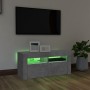 Mueble de TV con luces LED gris hormigón 90x35x40 cm de vidaXL, Muebles TV - Ref: Foro24-804323, Precio: 52,09 €, Descuento: %