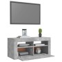 Mueble de TV con luces LED gris hormigón 90x35x40 cm de vidaXL, Muebles TV - Ref: Foro24-804323, Precio: 52,09 €, Descuento: %