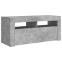 TV stand with LED lights in concrete gray, 90x35x40 cm by vidaXL, TV Furniture - Ref: Foro24-804323, Price: 53,19 €, Discount: %