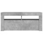 TV stand with LED lights in concrete gray, 90x35x40 cm by vidaXL, TV Furniture - Ref: Foro24-804323, Price: 53,19 €, Discount: %