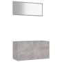 Set muebles de baño 2 piezas madera contrachapada gris hormigón de vidaXL, Muebles de baño - Ref: Foro24-804804, Precio: 74,4...