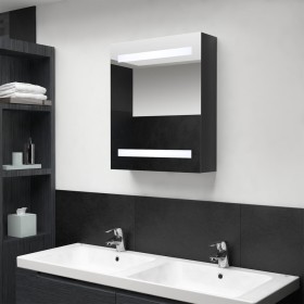 Glossy black LED mirror bathroom cabinet 50x14x60 cm by vidaXL, bathroom vanities - Ref: Foro24-326481, Price: 114,33 €, Disc...