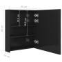 Armario de baño con espejo LED negro brillante 50x14x60 cm de vidaXL, Tocadores de baño - Ref: Foro24-326481, Precio: 114,33 ...