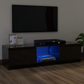 TV cabinet with LED lights glossy black 120x30x35.5 cm by vidaXL, TV Furniture - Ref: Foro24-804290, Price: 115,03 €, Discoun...