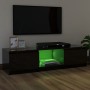 TV cabinet with LED lights glossy black 120x30x35.5 cm by vidaXL, TV Furniture - Ref: Foro24-804290, Price: 115,99 €, Discoun...