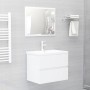 Bathroom furniture set, 2 pieces, plywood, glossy white. by vidaXL, Bathroom furniture - Ref: Foro24-804878, Price: 58,46 €, ...