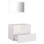 Set muebles de baño 2 piezas madera contrachapada blanco brillo de vidaXL, Muebles de baño - Ref: Foro24-804878, Precio: 58,4...