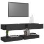 Muebles de TV con luces LED 2 uds gris 60x35 cm de vidaXL, Muebles TV - Ref: Foro24-804270, Precio: 124,27 €, Descuento: %