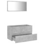 Set muebles de baño 2 piezas madera contrachapada gris hormigón de vidaXL, Muebles de baño - Ref: Foro24-804885, Precio: 78,9...