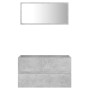 Set muebles de baño 2 piezas madera contrachapada gris hormigón de vidaXL, Muebles de baño - Ref: Foro24-804885, Precio: 77,0...