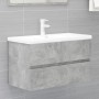 Concrete gray plywood 2-piece bathroom furniture set by vidaXL, Bathroom furniture - Ref: Foro24-804885, Price: 77,06 €, Disc...