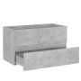 Set muebles de baño 2 piezas madera contrachapada gris hormigón de vidaXL, Muebles de baño - Ref: Foro24-804885, Precio: 78,9...