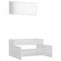 Set muebles de baño 2 piezas madera contrachapada blanco brillo de vidaXL, Muebles de baño - Ref: Foro24-804806, Precio: 79,0...