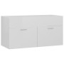 Set muebles de baño 2 piezas madera contrachapada blanco brillo de vidaXL, Muebles de baño - Ref: Foro24-804806, Precio: 79,0...