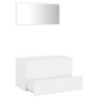 Conjunto de muebles de baño 2 piezas contrachapada blanco de vidaXL, Muebles de baño - Ref: Foro24-804881, Precio: 80,88 €, D...