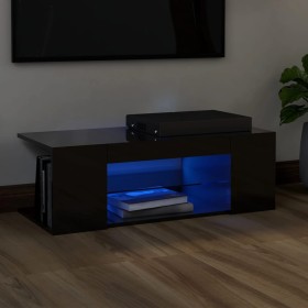 TV cabinet with LED lights glossy black 90x39x30 cm by vidaXL, TV Furniture - Ref: Foro24-804245, Price: 74,99 €, Discount: %