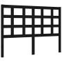 Bed frame with black solid wood headboard 140x190 cm by vidaXL, Beds and slatted bases - Ref: Foro24-3193970, Price: 167,99 €...