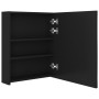 Armario de baño con espejo negro 50x14x60 cm de vidaXL, Tocadores de baño - Ref: Foro24-326480, Precio: 119,37 €, Descuento: %