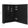 Armario de baño con espejo negro 50x14x60 cm de vidaXL, Tocadores de baño - Ref: Foro24-326480, Precio: 119,37 €, Descuento: %