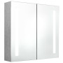 Armario de baño con espejo LED gris hormigón 62x14x60 cm de vidaXL, Tocadores de baño - Ref: Foro24-326518, Precio: 119,99 €,...