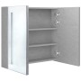 Armario de baño con espejo LED gris hormigón 62x14x60 cm de vidaXL, Tocadores de baño - Ref: Foro24-326518, Precio: 119,99 €,...