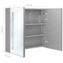 Armario de baño con espejo LED gris hormigón 62x14x60 cm de vidaXL, Tocadores de baño - Ref: Foro24-326518, Precio: 119,99 €,...