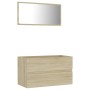 Set de muebles de baño 2 pzas contrachapada roble Sonoma de vidaXL, Muebles de baño - Ref: Foro24-804884, Precio: 96,65 €, De...