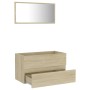 Set de muebles de baño 2 pzas contrachapada roble Sonoma de vidaXL, Muebles de baño - Ref: Foro24-804884, Precio: 96,65 €, De...