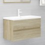 Set de muebles de baño 2 pzas contrachapada roble Sonoma de vidaXL, Muebles de baño - Ref: Foro24-804884, Precio: 102,96 €, D...