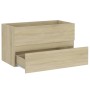 Set de muebles de baño 2 pzas contrachapada roble Sonoma de vidaXL, Muebles de baño - Ref: Foro24-804884, Precio: 96,65 €, De...