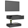 TV cabinet with LED lights glossy gray 60x35 cm by vidaXL, TV Furniture - Ref: Foro24-804281, Price: 66,89 €, Discount: %